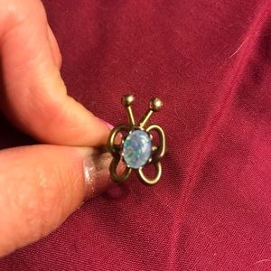 Jewelry - Antique butterfly ring with opal Jewelry - Antique butterfly ring with opal